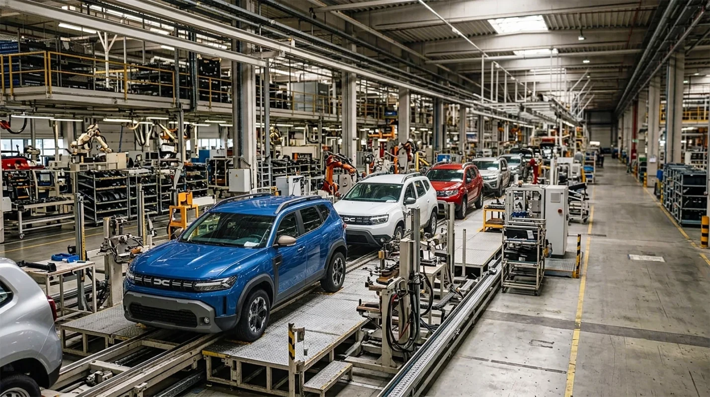 Producția de mașini din România a scăzut cu 16% în iunie și cu 12.7% în primul semestru din 2026